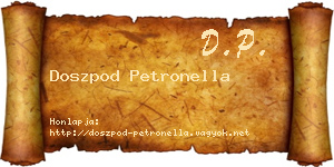 Doszpod Petronella névjegykártya